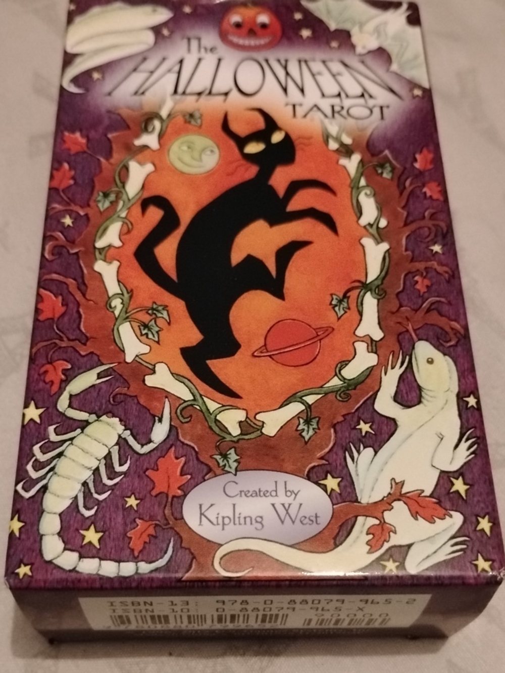 Kipling West Halloween Tarot Deck Pumpkins Ghosts Black Cats Witches Spooky